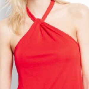 Ann Taylor Tops - Ann Taylor crepe halter top radiant red Ann Taylor Tops - Ann Taylor crepe halter top radiant red